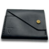 Intovention handmade snap button card holder in Classic Black