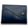 Intovention handmade snap button card holder in Navy Blue