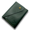 Intovention handmade snap button card holder in Forest Green