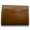 Intovention handmade snap button card holder in Cognac Brown