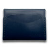 Intovention handmade snap button card holder in Navy Blue