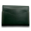 Intovention handmade snap button card holder in Forest Green