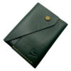 Intovention handmade snap button card holder in Forest Green