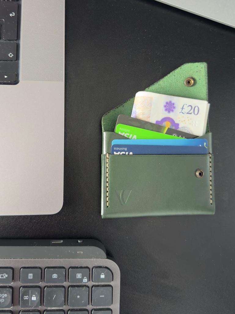 Pull-tab card holder lifestyle image for style guide
