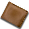Intovention handmade bifold wallet in Cognac Brown