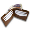 Intovention handmade bifold wallet in Cognac Brown