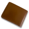 Intovention slim no coin pocket bifold wallet in Cognac Brown