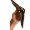 Intovention slim no coin pocket bifold wallet in Cognac Brown