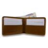 Intovention slim no coin pocket bifold wallet in Cognac Brown
