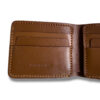 Intovention slim no coin pocket bifold wallet in Cognac Brown